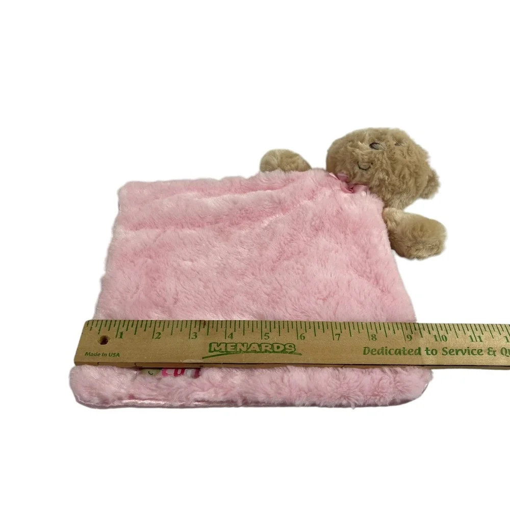 Carters Pink Brown Bear Unbearably Cute Blanket Plush 12